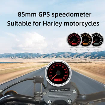 85 мм Gps Спидометр 0-220 миль в час Водонепроницаемый Мотоциклетный Прибор IP66 с 2 Подсветками Подходит для мотоциклов Harley