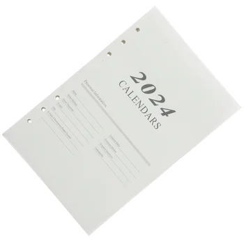 Английский планировщик на 2024 год Пополняет 2023 календарных вкладыша для ежемесячного ежедневника формата А5 новой бумагой