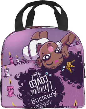 Африканский ланч-бокс, изолированная маленькая сумка для ланча, Черная сумка-холодильник для девочек, для подростков, для женщин, для школы, офиса, для пикника, для путешествий