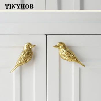 Дверная Ручка в форме Птицы Золотые Мебельные Ручки и Набалдашники для Кухонного Шкафа Выдвижной Ящик Шкафа Home Decor