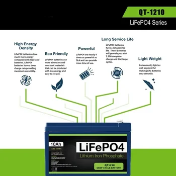 Литий железофосфатный аккумулятор высокого класса емкостью 10 Ач 12 В для электромобилей Аккумулятор для хранения электроэнергии Электрический распылитель LiFePO4 battery