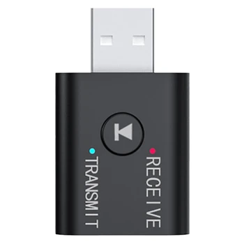 Портативный передатчик-приемник Bluetooth 5.0 3,5 мм AUX USB Mini 2 в 1, Беспроводной стерео USB аудиоадаптер