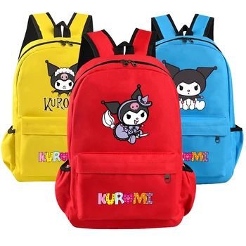 Рюкзак Sanrio Kuromi, детский рюкзак Back To School, школьный ранец для девочек, студенческий рюкзак Kawaii, подростковые холщовые легкие сумки